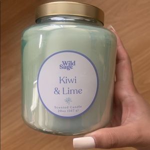 Wild Sage™ Wild Sage™ Kiwi & Lime 20 oz. Apothecary Glass Jar Candle